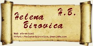 Helena Birovica vizit kartica